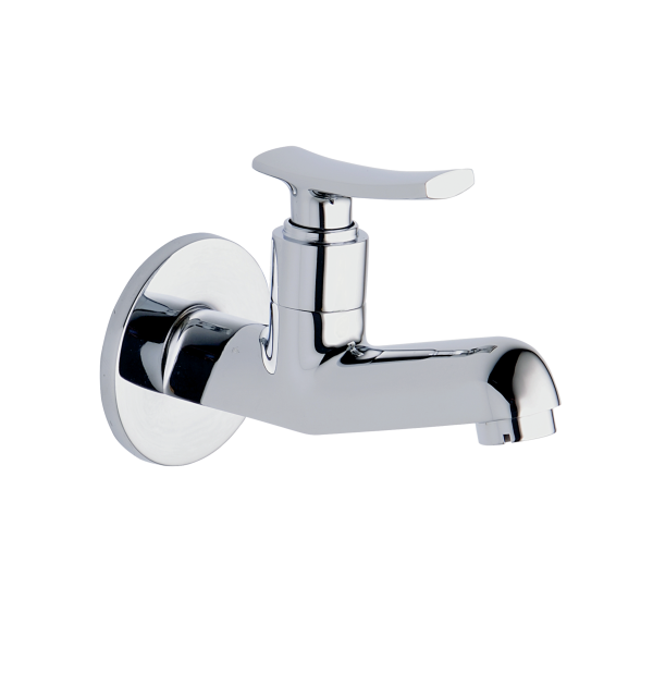 JAZ-112 Long Body Bib Cock With Wall Flange
