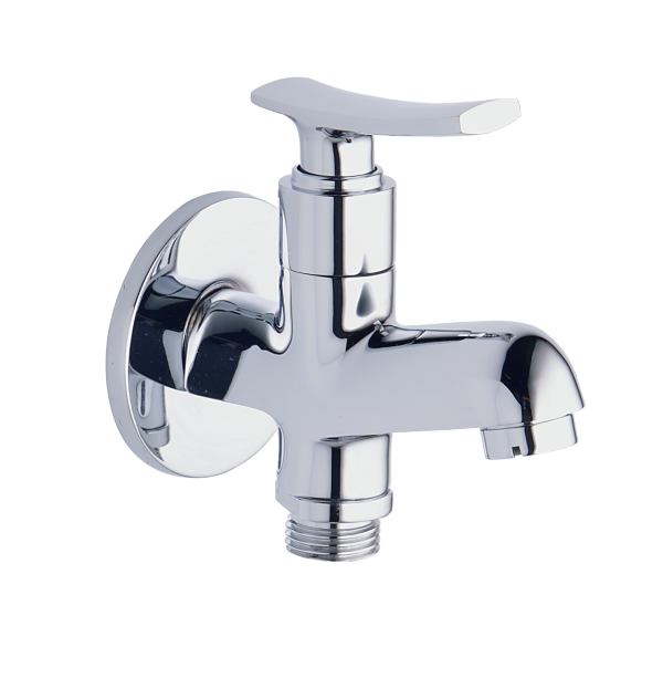 JAZ-113 Bib Cock Two Way with Wall Flange