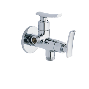 JAZ-122 Angular Stop Cock Dual Handle with Wall Flange