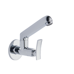JAZ-130 Sink Cock With Casted Swivel Spout Wall Mounted
