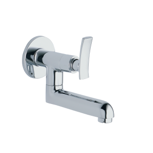JAZ-135 Sink Cock With Bottom Swivel Spout Wall Mounted