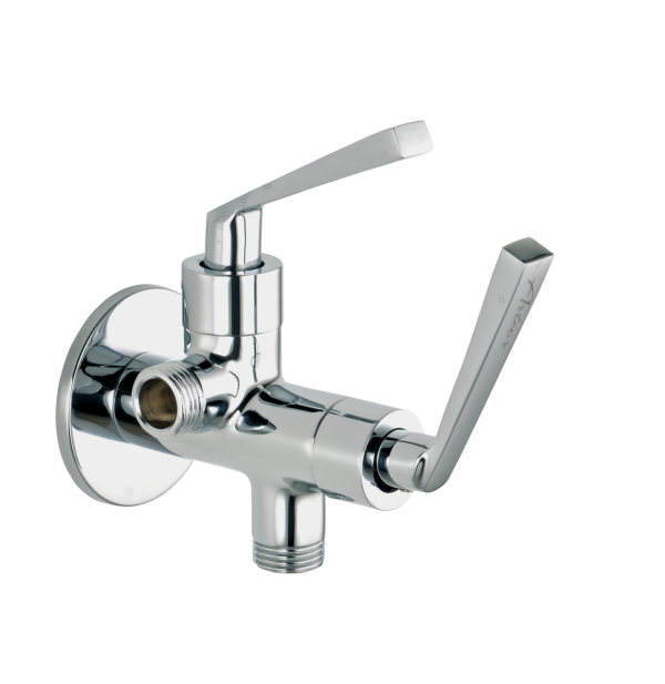 LEG-122 Angular Stop Cock Dual Handle with Wall Flange