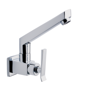 LUX-131C Sink Cock With Casted Spout Wall Mounted