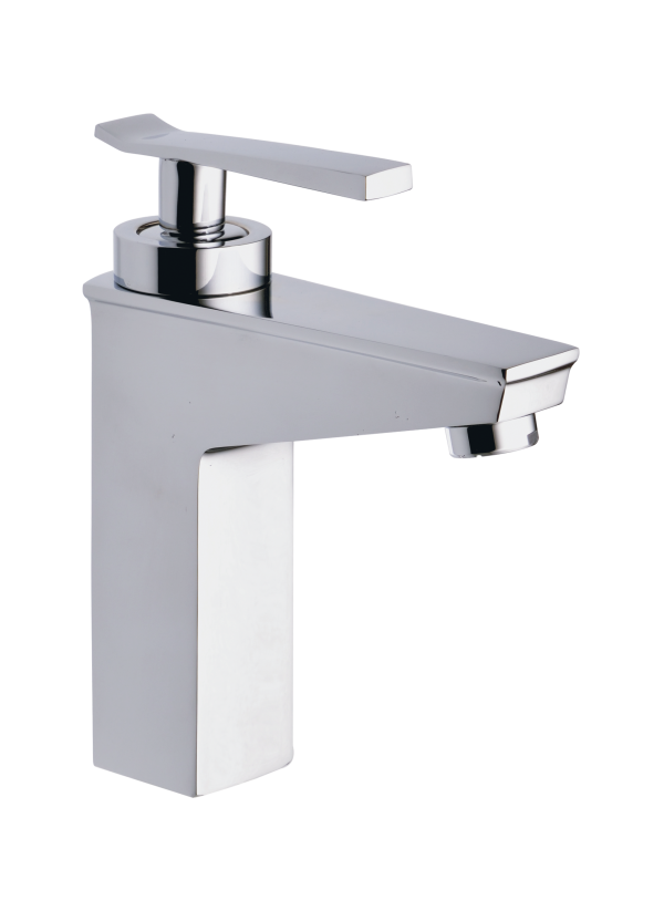 LUX-181 Single Lever Basin Mixer with 450mm Braided Hoses