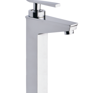 LUX-182 Single Lever Basin Mixer with extended body with 600mm Braided Hoses