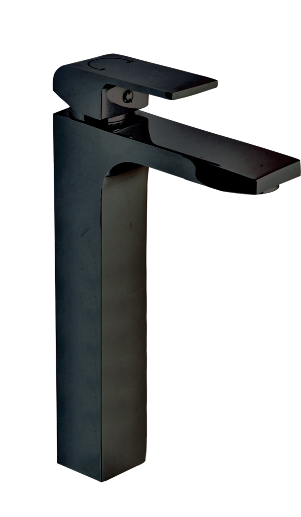 MAR-182 Single Lever Basin Mixer with extended body with 600mm Braided Hoses(PVD)