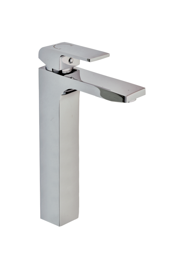 MAR-182 Single Lever Basin Mixer with extended body with 600mm Braided Hoses