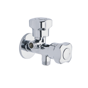 MNN-122 Angular Stop Cock Dual Handle with Wall Flange