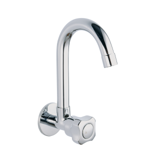 MNN-131 Sink Cock With Swivel Spout Wall Mounted