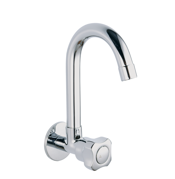 MNN-131 Sink Cock With Swivel Spout Wall Mounted