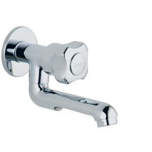 MNN-135 Sink Cock With Bottom Swivel Spout Wall Mounted