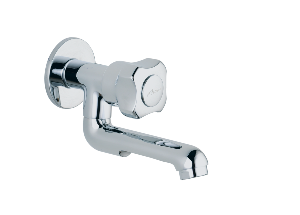 MNN-135 Sink Cock With Bottom Swivel Spout Wall Mounted