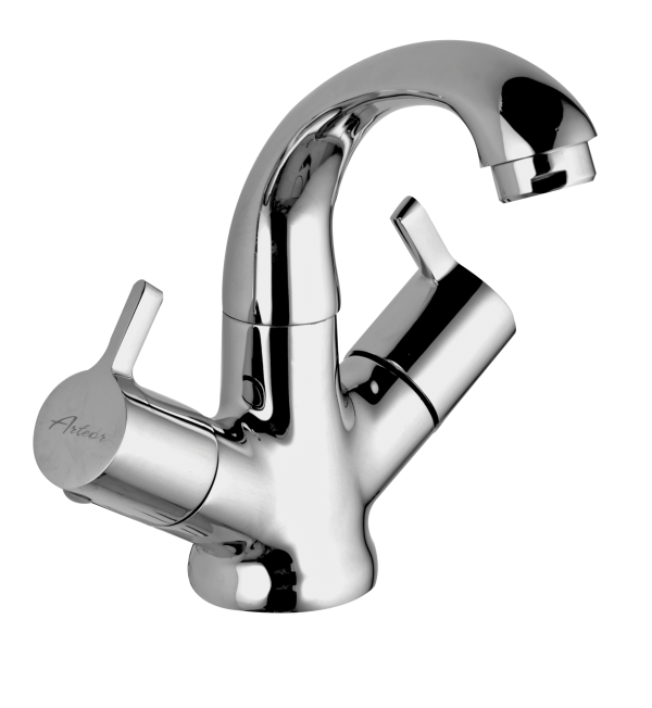 MPL-105 Center Hole Basin Mixer With 450mm Braided Hoses