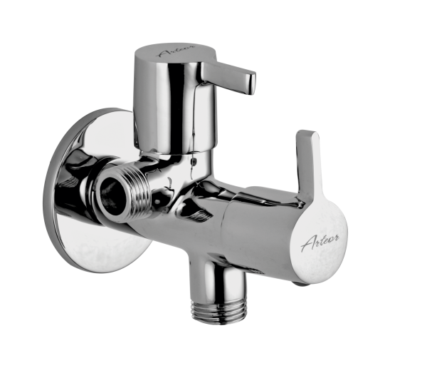 MPL-122 Angular Stop Cock Dual Handle with Wall Flange