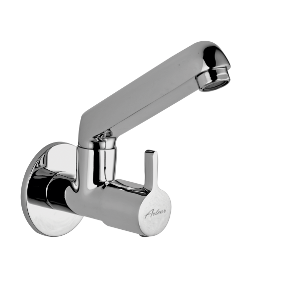 MPL-130 Sink Cock With Casted Swivel Spout Wall Mounted