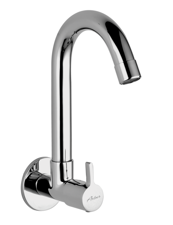 MPL-131 Sink Cock With Swivel Spout Wall Mounted
