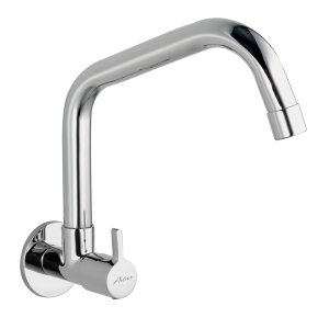 MPL-132 Sink Cock With Extended Swivel Spout Wall Mounted