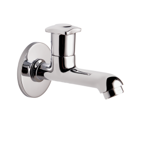 MYN-112 Long Body Bib Cock With Wall Flange
