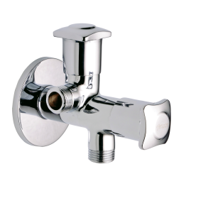 MYN-122 Angular Stop Cock Dual Handle with Wall Flange