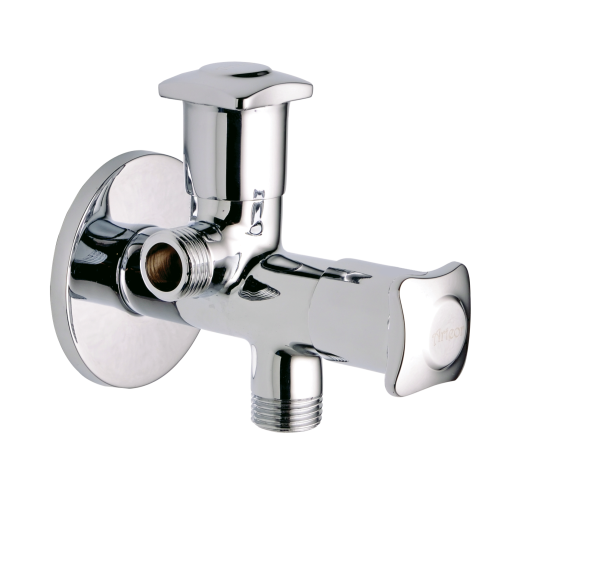 MYN-122 Angular Stop Cock Dual Handle with Wall Flange
