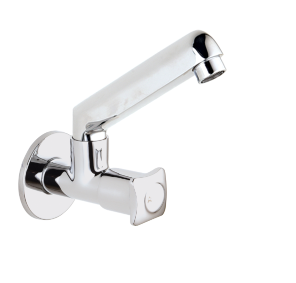 MYN-130 Sink Cock With Casted Swivel Spout Wall Mounted
