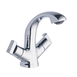 OND-105 Center Hole Basin Mixer With 450mm Braided Hoses