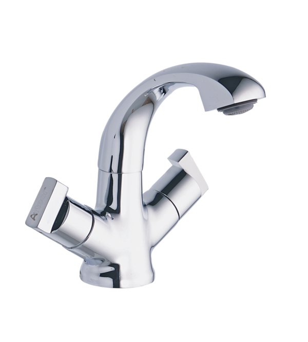 OND-105 Center Hole Basin Mixer With 450mm Braided Hoses