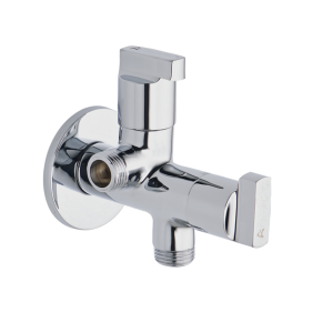 OND-122 Angular Stop Cock Dual Handle with Wall Flange