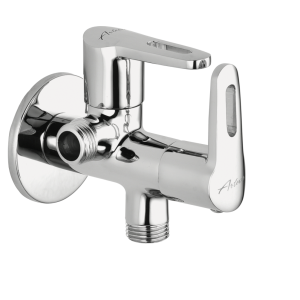 ORN-122 Angular Stop Cock Dual Handle with Wall Flange