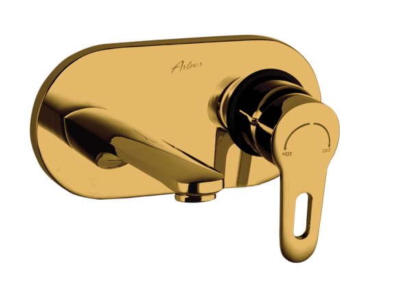 ORN-180 Single Lever Wall Mounted Basin Mixer With Concealed Body(PVD)
