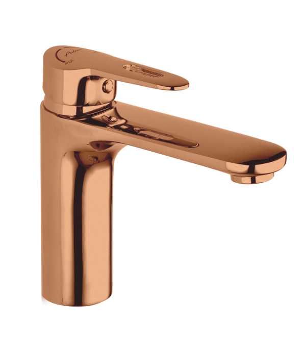 ORN-181 Single Lever Basin Mixer with 450mm Braided Hoses(PVD)