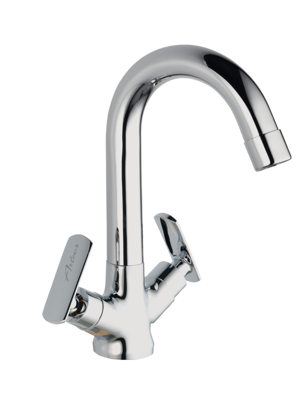 PLO-106 Center hole Basin Mixer with Swivel Spout