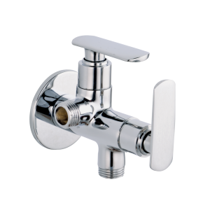 PLO-122 Angular Stop Cock Dual Handle with Wall Flange