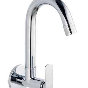 PLO-131 Sink Cock With Swivel Spout Wall Mounted