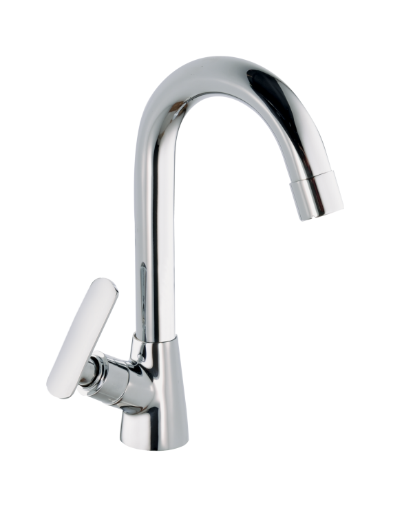 PLO-133 Sink Cock With Swivel Spout Table Mounted