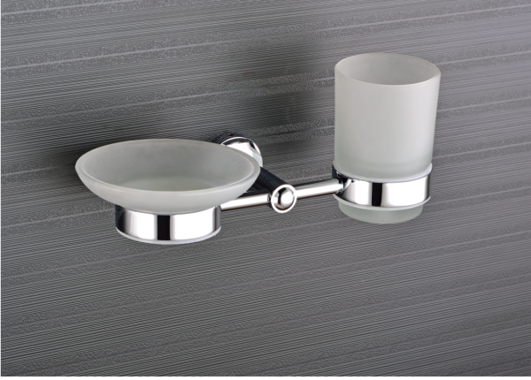 POL-112 Soap Dish + Tumbler Holder