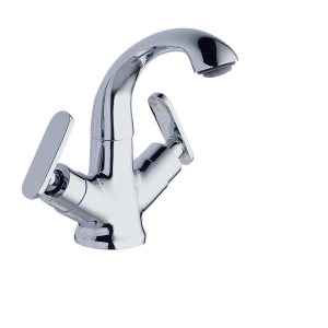 PSN-105 Center Hole Basin Mixer With 450mm Braided Hoses