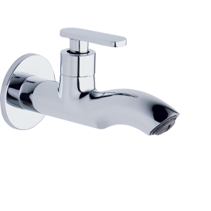 PSN-112 Long Body Bib Cock With Wall Flange