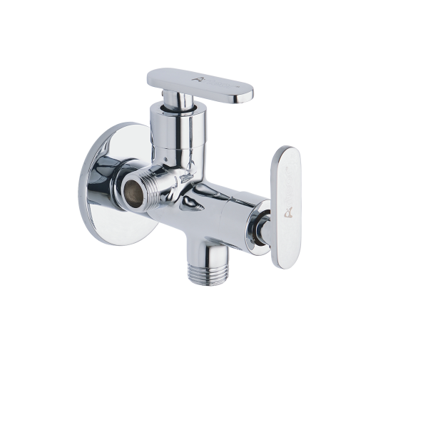 PSN-122 Angular Stop Cock Dual Handle with Wall Flange