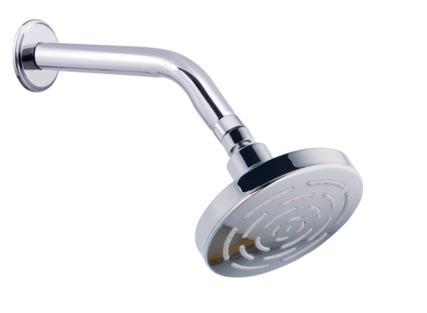 SHR-107 Overhead Shower Maze 5" Round ABS With SS Arm & Flange