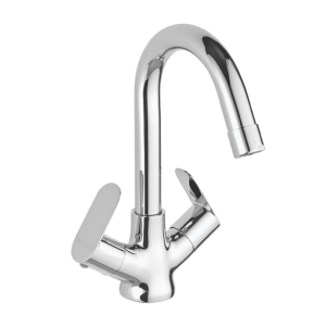 SRP-105 Center Hole Basin Mixer With 450mm Braided Hoses