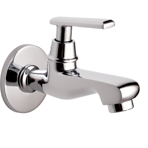 STG-112 Long Body Bib Cock With Wall Flange