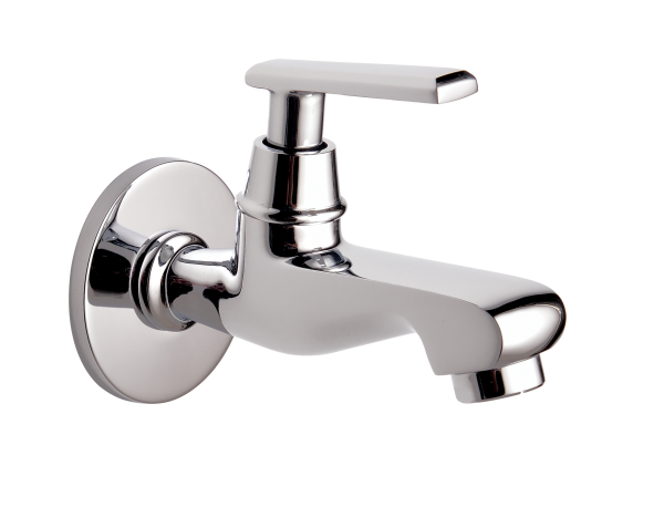 STG-112 Long Body Bib Cock With Wall Flange