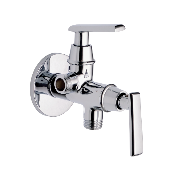 STG-122 Angular Stop Cock Dual Handle with Wall Flange
