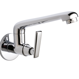 STG-132C Sink Cock With Extended Casted Spout Wall Mounted