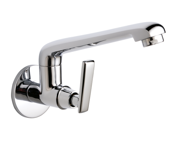 STG-132C Sink Cock With Extended Casted Spout Wall Mounted