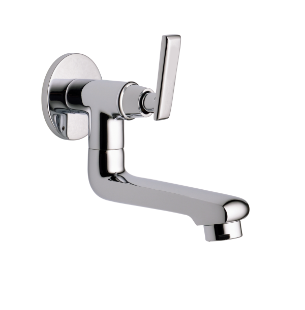 STG-135 Sink Cock With Bottom Swivel Spout Wall Mounted