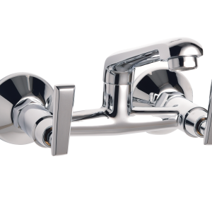 STG-137C Sink Mixer With Extended Casted Spout Wall Mounted