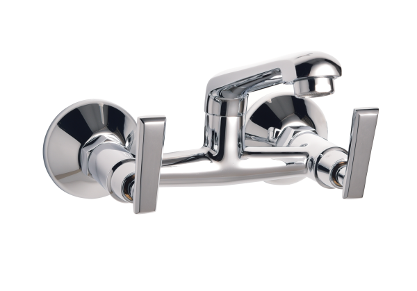 STG-137C Sink Mixer With Extended Casted Spout Wall Mounted