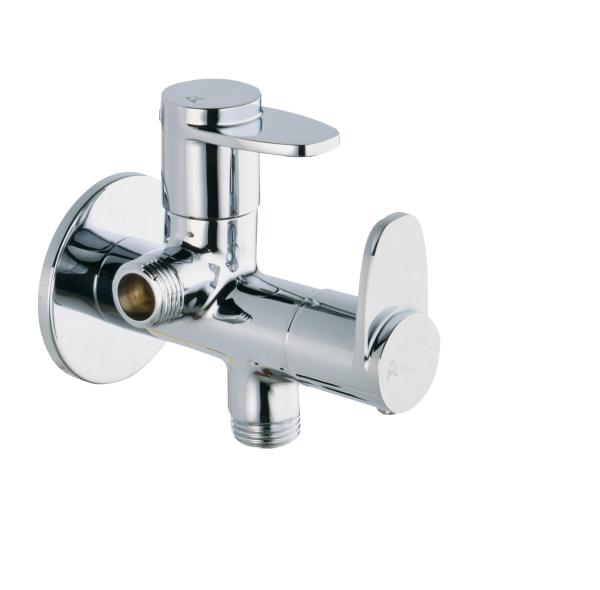 STL-122 Angular Stop Cock Dual Handle with Wall Flange